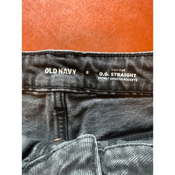 Old Navy High Rise OG Straight Denim Shorts Black Women’s Size 8 - Picture 5 of 7